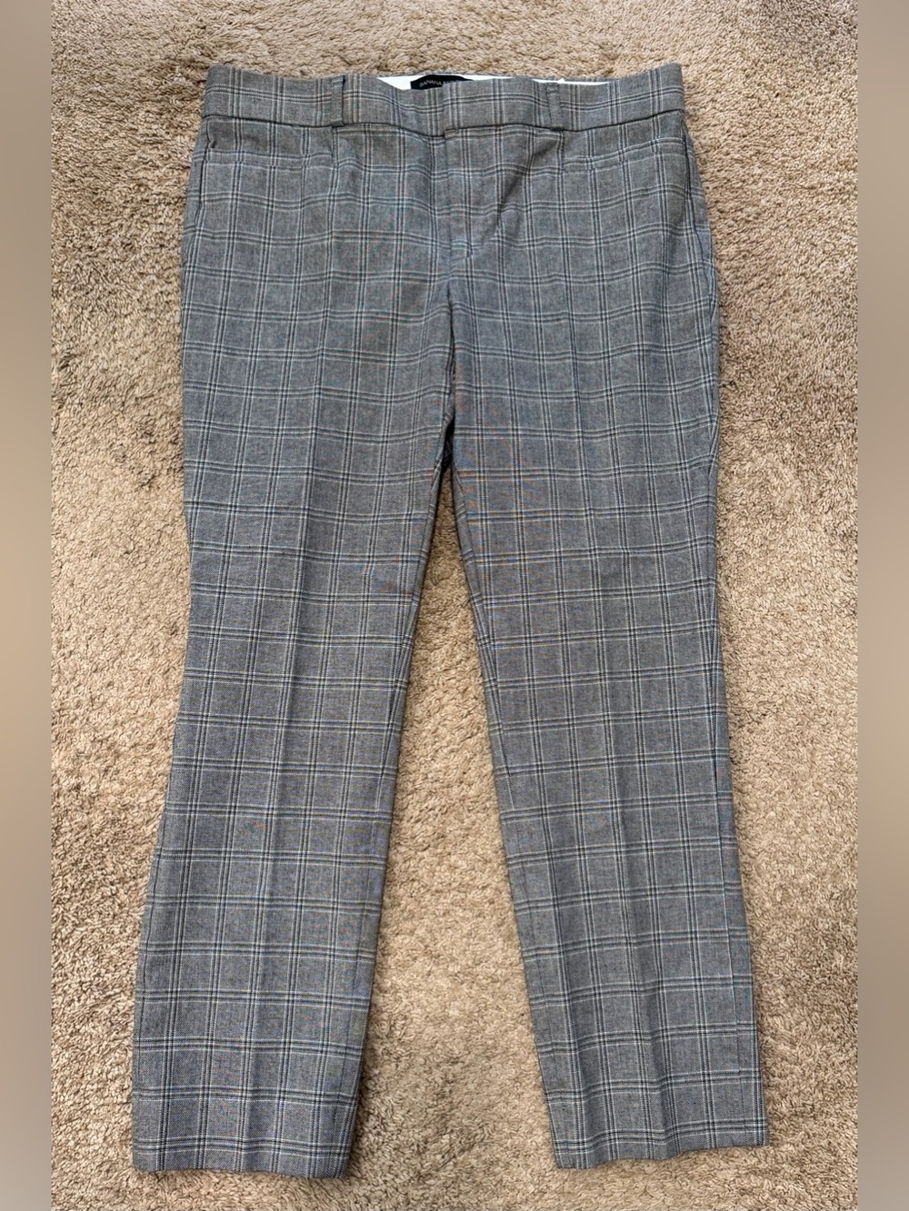 Banana Republic Sloan Gray Plaid Ankle Pants Size 8